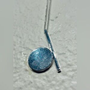 Vintage Silver Tone Pendant Necklace